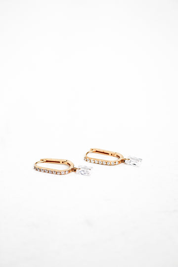 BON BON RECTANGLE HUGGIES-14K GOLD VERMEIL